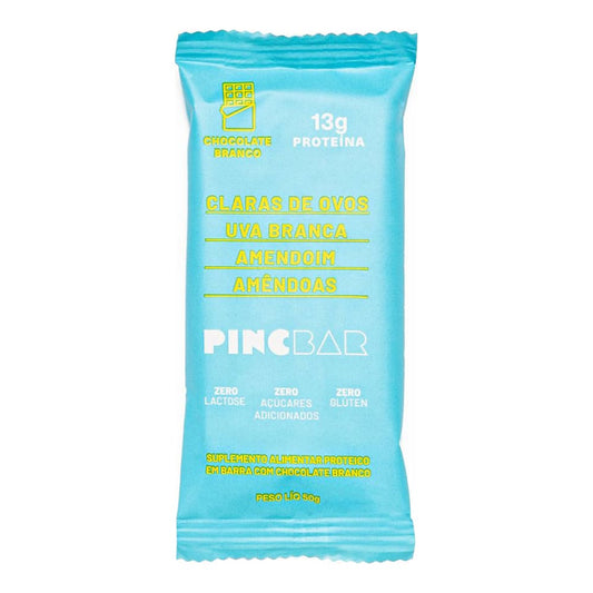 Barra de Proteína Natural 50g Chocolate Branco - Pincbar