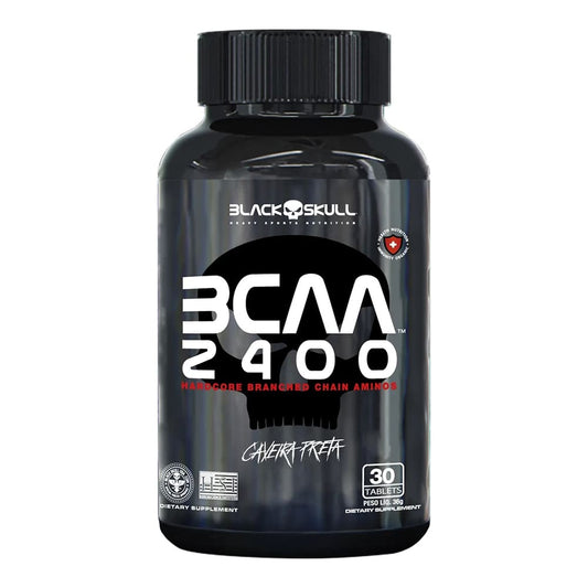 BCAA 2400 Aminoácidos Sem Sabor - Black Skull