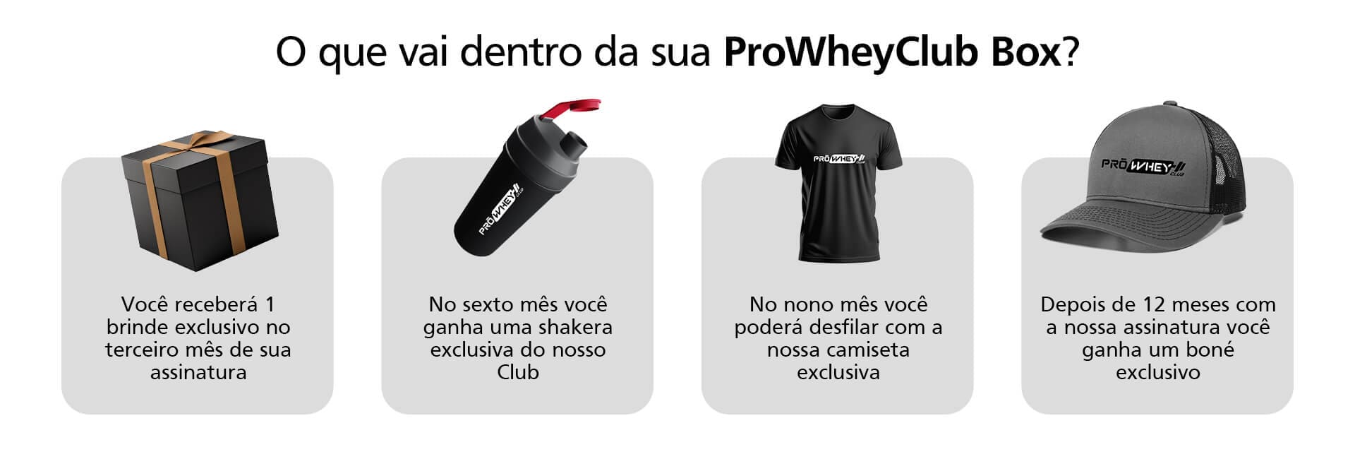 O que vai dentro da sua ProWheyClub Box?