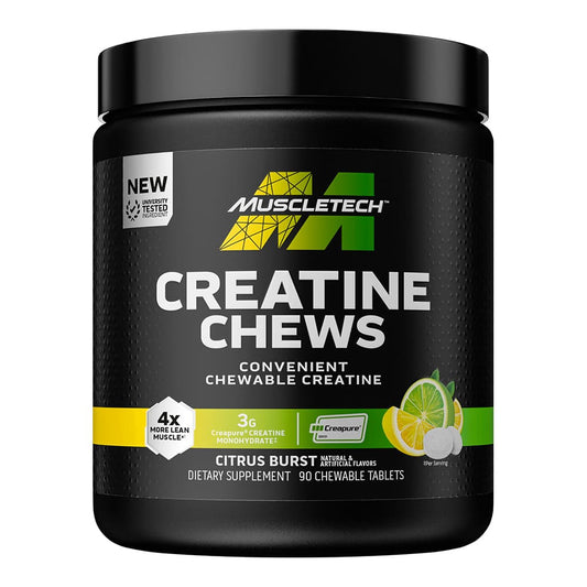 Creatina Mastigável Creapure 90 Cápsulas Citrus Burst - Muscletech