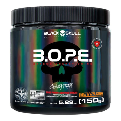 Pré Treino B.O.P.E Caveira Preta 150g - Black Skull