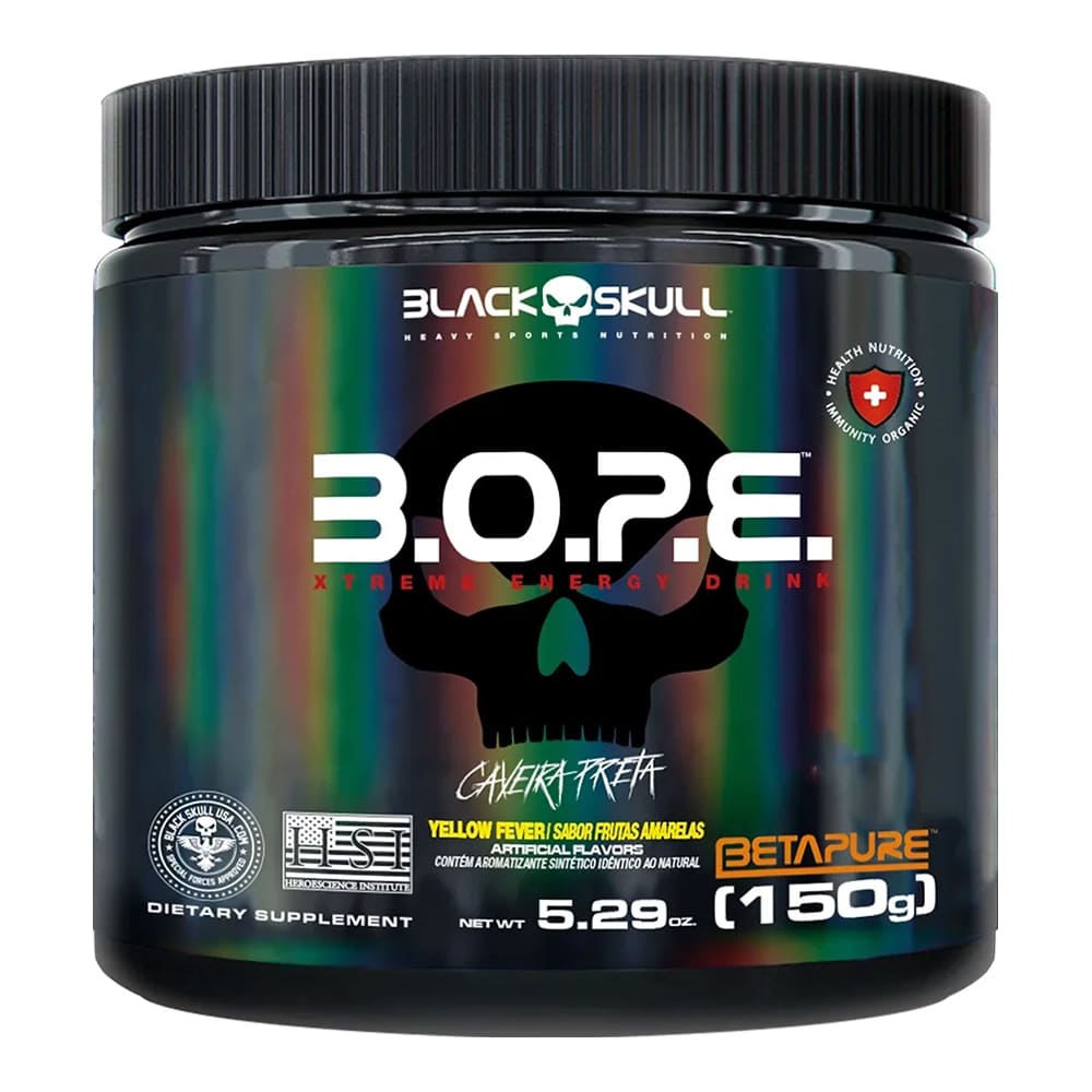 Pré Treino B.O.P.E Caveira Preta 150g - Black Skull