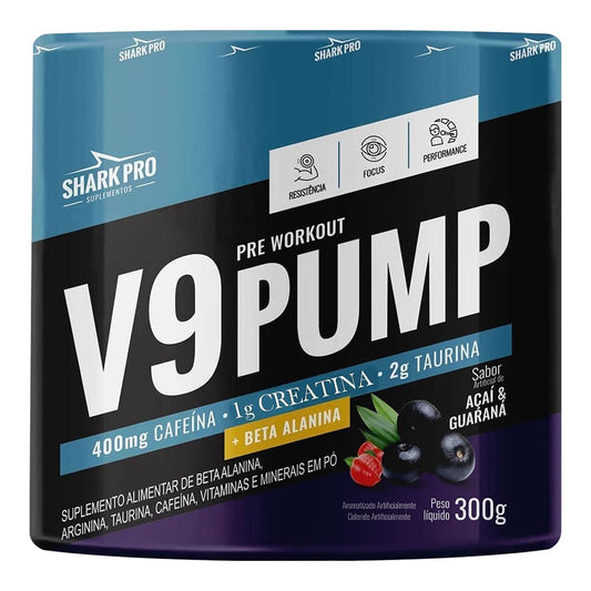 Pré-Treino V9 Pump 300g - Shark Pro