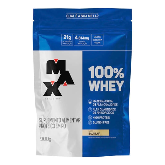 Refil 100% Whey 900g - Max Titanium